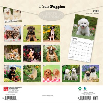 Image showing  Puppies, I Love 2026 Square Flap