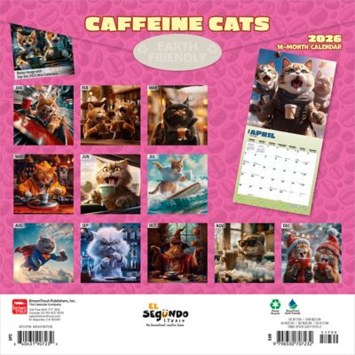 Image showing  Caffeine Cats 2026 Square Flap