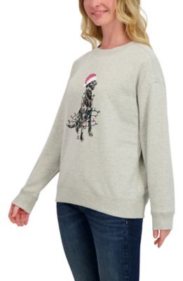 Image showing 1 th Eddie Bauer Graphic Holiday Crew Sweatshirt