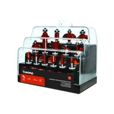 Image showing Tundra Tools Router Bit Set, 15-Pack