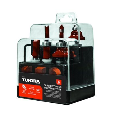 Image showing Tundra Tools Router Bit Set, 6-Pack