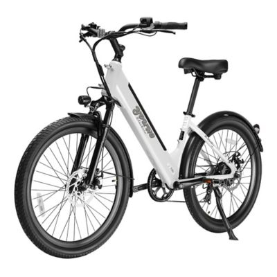 Young Electric E-Daily Step-Through Hybrid Electric Bike, White