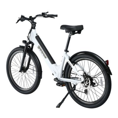 Image showing  E-Daily Step-Through Hybrid Electric Bike, White