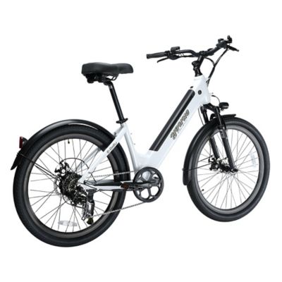 Image showing  E-Daily Step-Through Hybrid Electric Bike, White