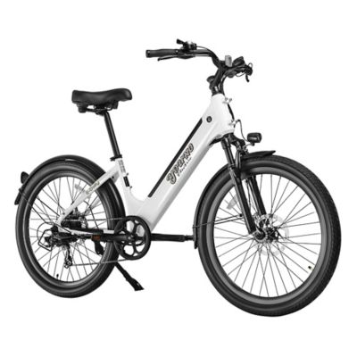 Image showing  E-Daily Step-Through Hybrid Electric Bike, White