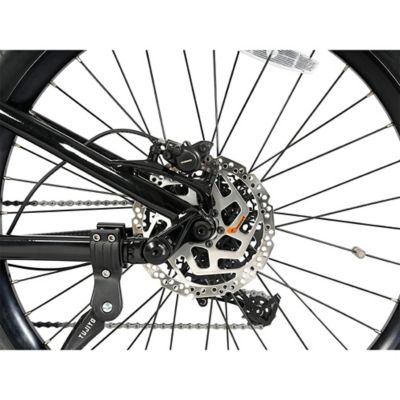 Image showing 5 th Young Electric E-Surge Step-Over Full Suspension Electric Bike, Black