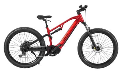Image showing  E-Surge Step-Over Full Suspension Electric Bike, Red