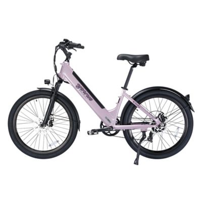 Image showing  E-Daily Step-Through Hybrid Electric Bike, Pink