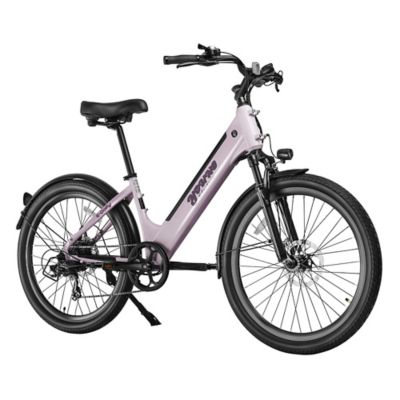 Image showing  E-Daily Step-Through Hybrid Electric Bike, Pink
