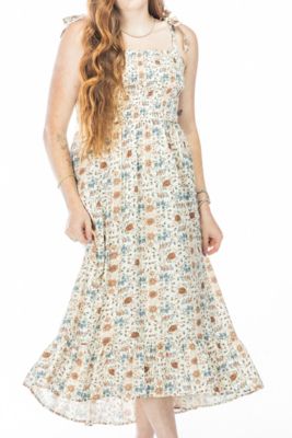 Cotton and Rye Womens Floral Print Smocked Sundress