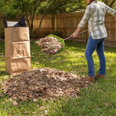 Image showing 5 th Ames FLIP 54.25 in. Handle 14-Tine Poly Scooping Leaf Rake