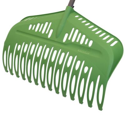Image showing 7 th Ames FLIP 54.25 in. Handle 14-Tine Poly Scooping Leaf Rake