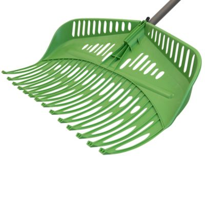 Image showing 8 th Ames FLIP 54.25 in. Handle 14-Tine Poly Scooping Leaf Rake