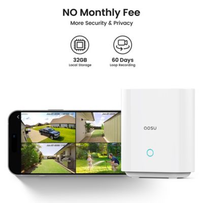 Image showing  2K QHD 3.0MP Dual-Band Wi-Fi Outdoor AI Solar Security Camera Kit, Panoramic PTZ, Auto-Tracking, Home Station, 2 Cameras