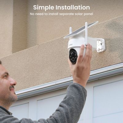 Image showing 8 th AOSU 2K QHD 3.0MP Dual-Band Wi-Fi Outdoor AI Solar Security Camera Kit, Panoramic PTZ, Auto-Tracking, Home Station, 2 Cameras