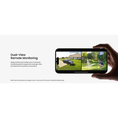 Image showing  3K 5.0-MP Outdoor WirelessCam System Max with 2 Cameras and 4-Channel HomeBase Recorder, C6S2AH11