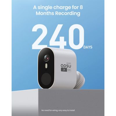 Image showing  2K QHD 3.0-MP Outdoor Dual-Band WirelessCam System 2 Cam Kit with 2 Cameras and 4-Channel HomeBase Recorder, C6P2AH11