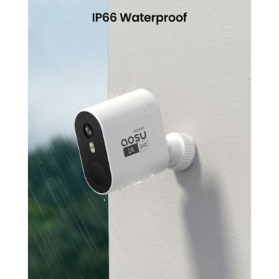 Image showing 6 th AOSU 2K QHD 3.0MP Outdoor Dual-Band WirelessCam System 2-Camera Kit, 4-Channel Home Station Recorder C6P2AH11