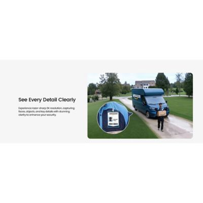 Image showing 5 th AOSU 3K 5.0-MP Wi-Fi Outdoor AI-Smart Solar Security Camera, Panoramic PTZ, AutoTracking, Enhanced Detection, 2-Way Talk