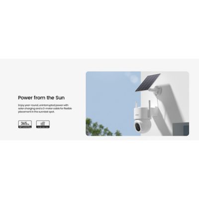 Image showing 7 th AOSU 3K 5.0-MP Wi-Fi Outdoor AI-Smart Solar Security Camera, Panoramic PTZ, AutoTracking, Enhanced Detection, 2-Way Talk