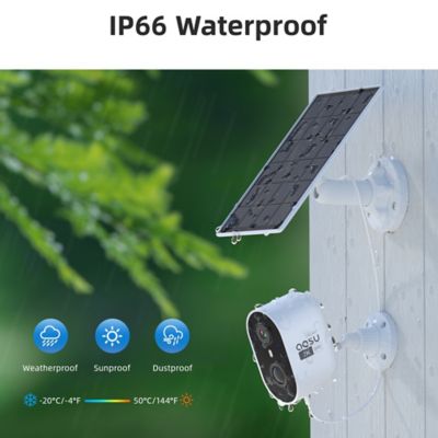Image showing 5 th AOSU 2K QHD 3.0-MP Wi-Fi Outdoor AI-Smart Solar Security Camera with PIR Motion Detection, 2-Way Audio, Spotlight, C7L2BA11