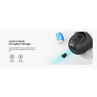 Image showing 6 th AOSU 2K QHD 3.0-MP Wi-Fi Outdoor AI-Smart Solar Security Camera with Panoramic PTZ, Auto-Tracking, and 2-Way Talk, C9L2BA11