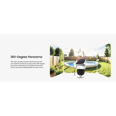Image showing  2K QHD 3.0-MP Wi-Fi Outdoor AI-Smart Solar Security Camera with Panoramic PTZ and Auto-Tracking, C9C2CA11