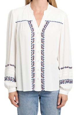 Image showing 0 th Vintage Threads Long Sleeve Tribal Blouse