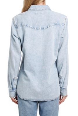 Image showing  Long Sleeve Embroidered Denim Shirt