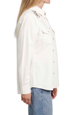 Image showing  Long Sleeve Embroidered Denim Shirt