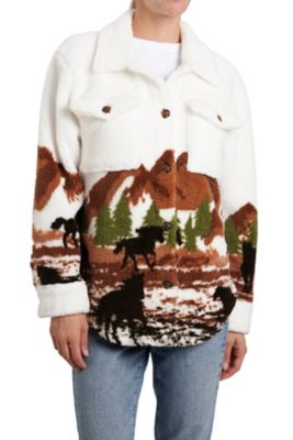 Vintage Threads Two Pocket Button Scenic Sherpa