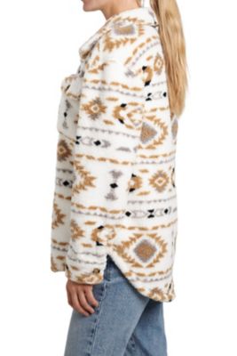 Image showing 3 th Vintage Threads Women's Two Pocket Button Aztec Sherpa