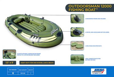 Image showing  Outdoorsman 6 Person Inflatable Boat, 31600