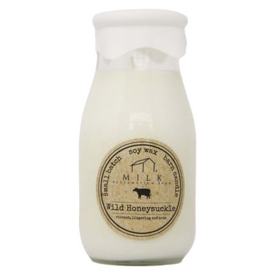 Milk Reclamation Barn Milk Bottle Candle - Wild Honeysuckle