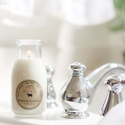 Image showing  Milk Bottle Candle - Front Porch Lemonade