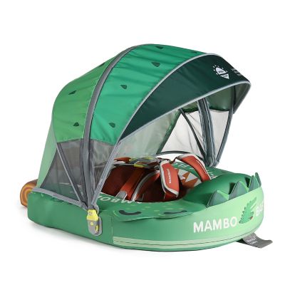 Mambobaby Air-Free Float with Canopy - Big Mouth Gator - Green