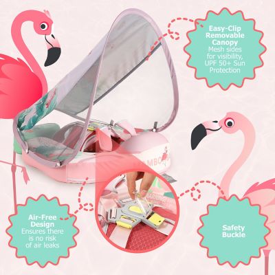 Image showing  Air-Free Float with Canopy - Flamingo - Pink