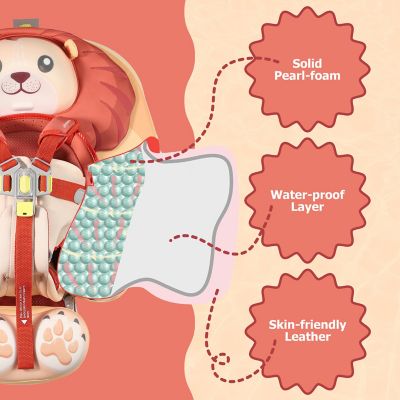 Image showing  Air-Free Float with Canopy + Carrier- Lion - Yellow