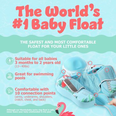 Image showing  Air-Free Float with Canopy - Flamingo - Blue