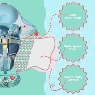 Image showing  Air-Free Float with Canopy - Flamingo - Blue