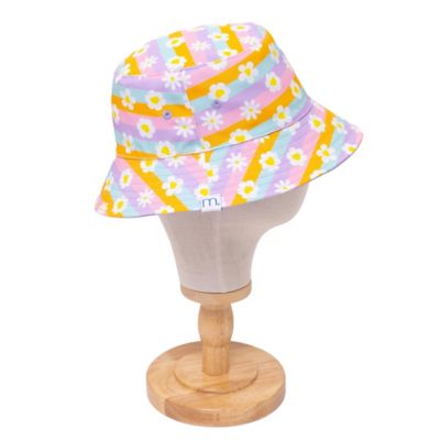 Image showing  Mimish Reversible Bucket Hat - Happy Daisy Stripes