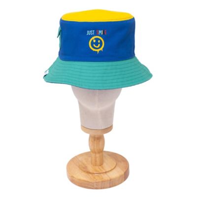 Image showing  Mimish Reversible Bucket Hat - Blue Smile