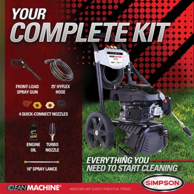 Image showing  3200 PSI at 2.5 GPM 170cc Engine with Axial Pump and Soap Tank Cold Water Clean Machine Gas Pressure Washer