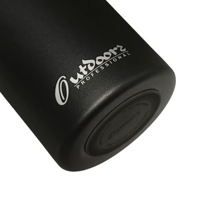 Image showing  20-Oz. Stainless Steel Double-Walled Vacuum-Insulated Travel Bottle with Leakproof Screw Cap (Black)