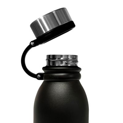 Image showing 5 th Outdoors Professional 20-Oz. Stainless Steel Double-Walled Vacuum-Insulated Travel Bottle with Leakproof Screw Cap (Black)