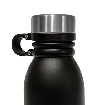 Image showing 6 th Outdoors Professional 20-Oz. Stainless Steel Double-Walled Vacuum-Insulated Travel Bottle with Leakproof Screw Cap (Black)