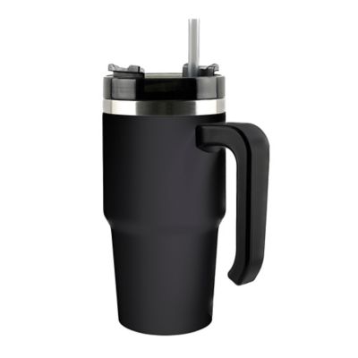 Image showing 5 th Outdoors Professional 20-Oz. Stainless Steel Double-Walled Insulated Tumbler with Straw (Black)