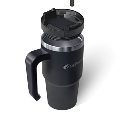 Image showing 8 th Outdoors Professional 20-Oz. Stainless Steel Double-Walled Insulated Tumbler with Straw (Black)