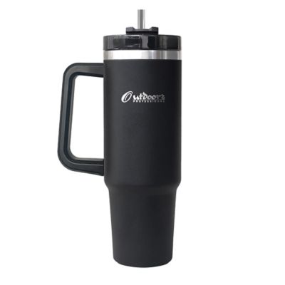 Image showing 5 th Outdoors Professional 40-Oz. Stainless Steel Double-Walled Insulated Tumbler with Straw (Black)