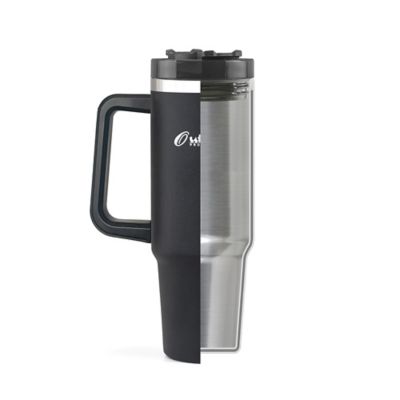 Image showing 6 th Outdoors Professional 40-Oz. Stainless Steel Double-Walled Insulated Tumbler with Straw (Black)